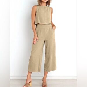 Elegant Tan Women's Jumpsuit
